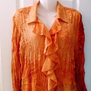 VINTAGE 90's DRESS U  WOMEN'S BLOUSE BY SHARON SIZE L